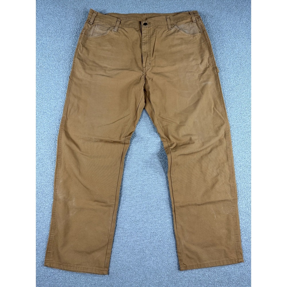 Dickies Pants Men's 39x32 Brown Duck Canvas 100% Cotton Straight Leg Relaxed